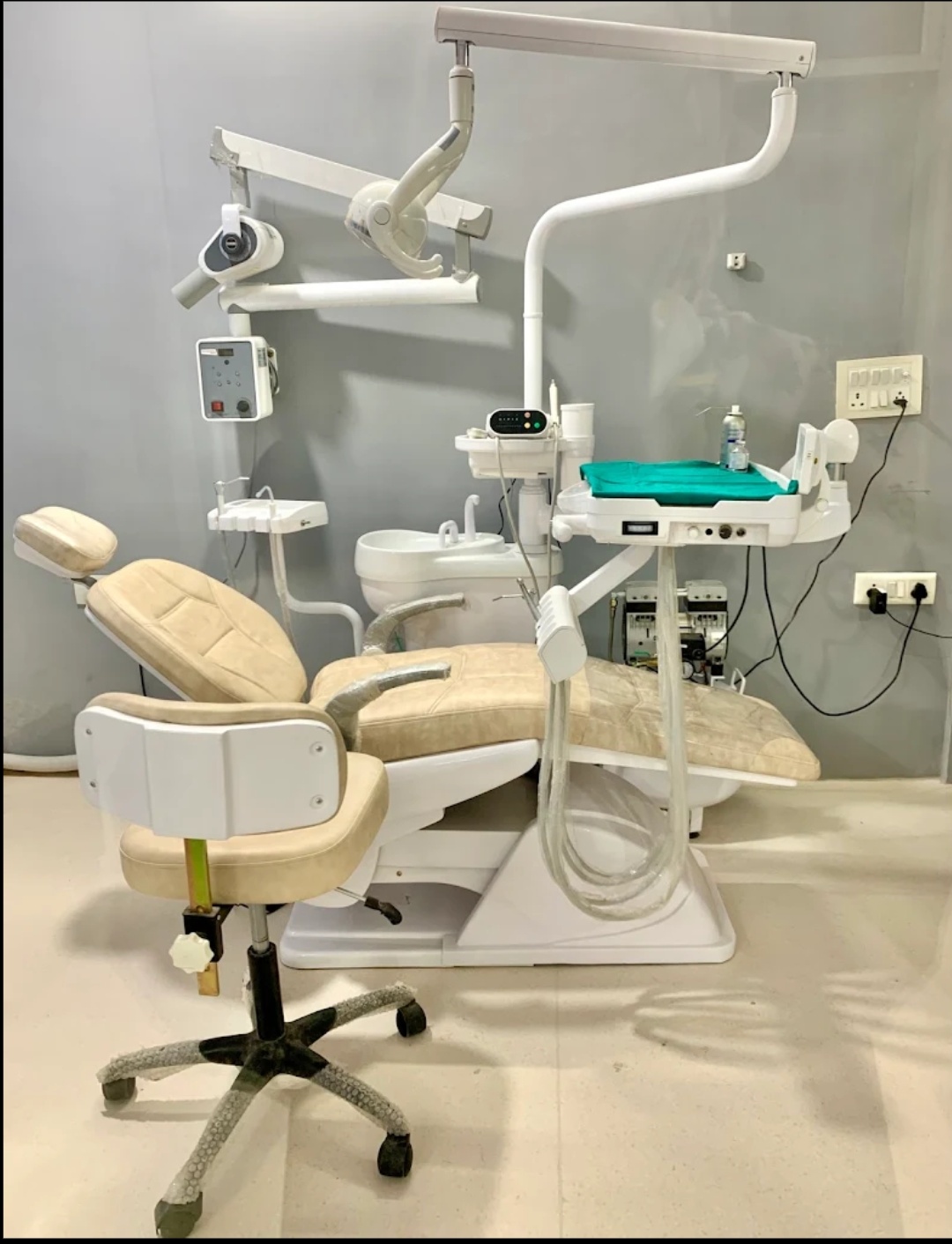 Modern dental chair and equipment